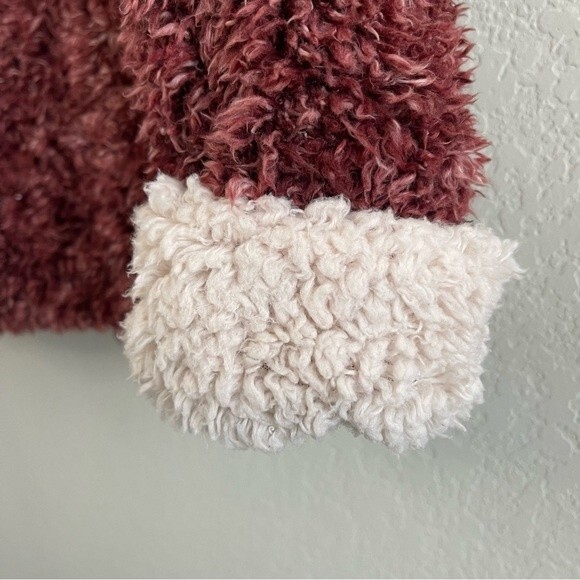 Weatherproof Vintage 3/4 Zip Sherpa Pullover Maroon Small Womens Jacket Sweater - Picture 4 of 7